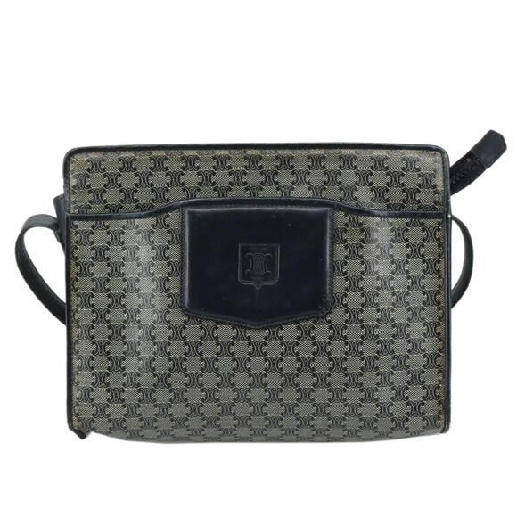 CELINE Macadam Canvas Shoulder Bag Coated Canvas Navy - Picture 13 of 16